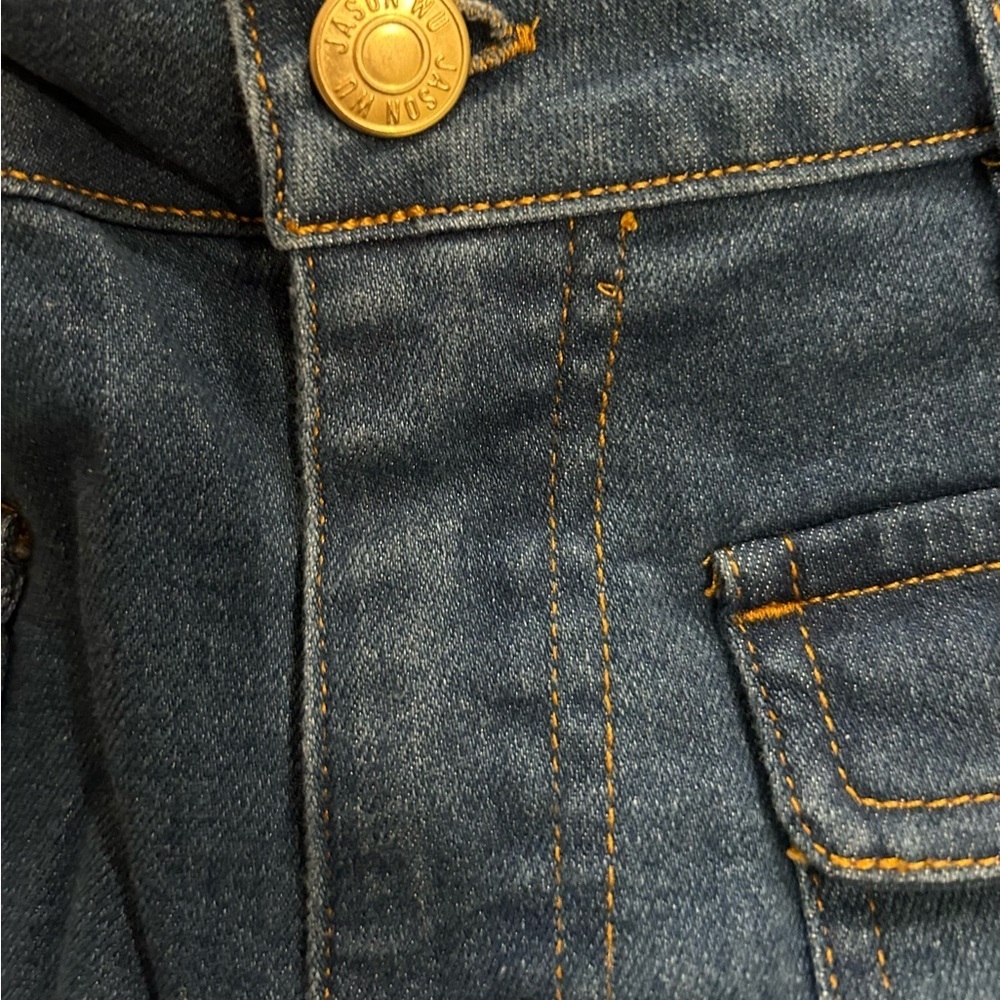 Jason Wu Stretch Wide Leg Jeans Size 6 Gold Buttons New Without Tags - Picture 11 of 12